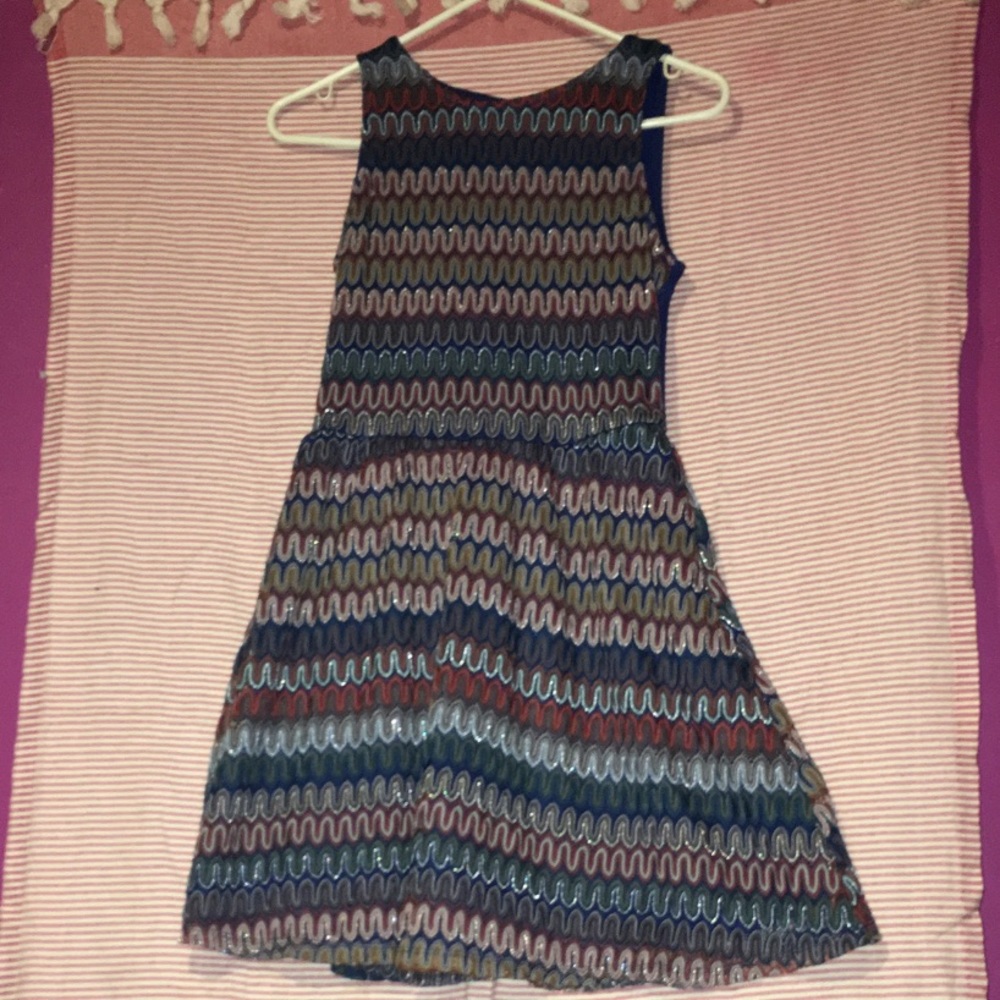 Multi Colored Keyhole Back Skater Dress !!